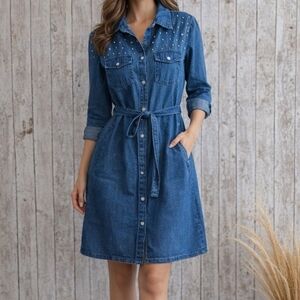 Women's Speed Limit Denim Dress, Size S, Blue